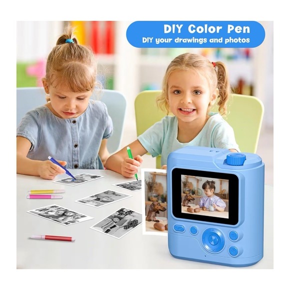Kids Camera Toys for Girls Boys - Instant Print Digital Toy Girl Boy 3-12yrs Old - Picture 4 of 5